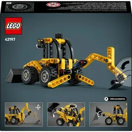 Lego 42197 Set de Construction Technic - Tractopelle à Godet Mobile avec Stabilisateurs - 104 Pièces - Jeu pour Enfants de 7 Ans et Plus