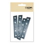 Edm Plaque droite de jonction modèle PLC02, acier zincé, 40 x 15 x 2 mm