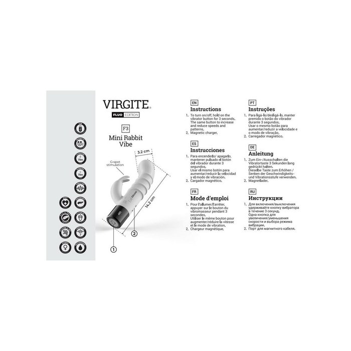 Vibration de Stimulation Double Virgite Silicone