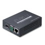 PLANET GT-805A-PD Convertisseur de médias Gigabit PoE+ PD 802.3at, Port RJ45 10/100/1000BASE-T vers Slot SFP 100/1000BASE-X, Alimentation via PoE ou 5V DC