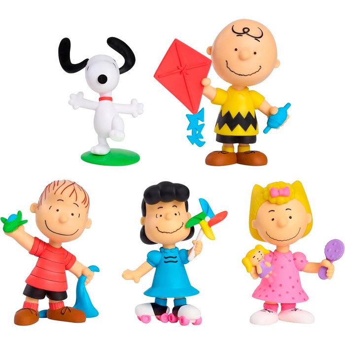 JUST PLAY Set de 5 Figurines Peanuts Snoopy - Charlie Brown, Sally, Lucy, Linus - Multilingue - Dès 3 Ans JUST PLAY Set de 5 Figurines Peanuts Snoopy - Charlie Brown, Sally, Lucy, Linus - Multilingue - Dès 3 Ans