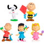 JUST PLAY Set de 5 Figurines Peanuts Snoopy - Charlie Brown, Sally, Lucy, Linus - Multilingue - Dès 3 Ans
