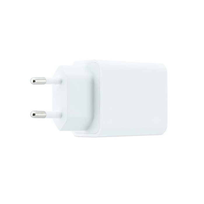 Coolbox Chargeur USB mural 45W GaN USB-C + USB-A Blanc