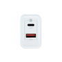 Coolbox Chargeur USB mural 45W GaN USB-C + USB-A Blanc