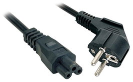 Lindy Câble d'alimentation secteur Schuko vers IEC C5 2 mètres, noir, H05-VVF 3G x 1.00 mm2, pour usage professionnel