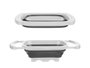 Kinvara Colador Rectangular Ajustable et Pliable 60 x 27 x 12.5 cm Blanc et Gris Plastique PP et TPR (Set de 12)