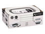 Kinvara Colador Rectangular Ajustable et Pliable 60 x 27 x 12.5 cm Blanc et Gris Plastique PP et TPR (Set de 12)