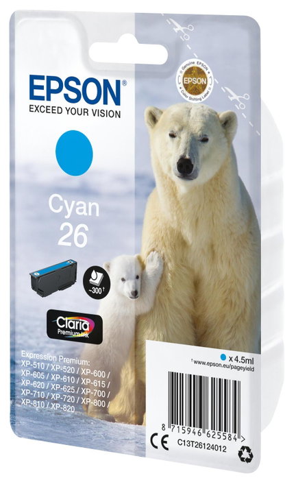 Epson Cartouche d'encre Claria Premium T2612 Cyan