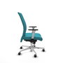 Piqueras Y Crespo Chaise Albacete Confidente Turquoise avec Mécanisme Sincro et Base Aluminium