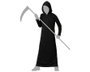 Déguisement Enfant Halloween Sombre - Robe Noire avec Capuche - Pour Garçon 10-12 Ans - Thème Mort, Magicien ou Gothique