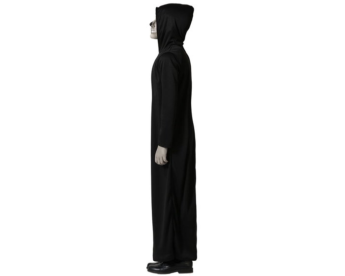 Déguisement Enfant Halloween Sombre - Robe Noire avec Capuche - Pour Garçon 10-12 Ans - Thème Mort, Magicien ou Gothique