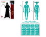 Déguisement Enfant Halloween Sombre - Robe Noire avec Capuche - Pour Garçon 10-12 Ans - Thème Mort, Magicien ou Gothique
