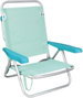 JugaToys Chaise de plage multiposition aluminium Aguamarina