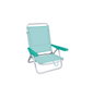 JugaToys Chaise de plage multiposition aluminium Aguamarina