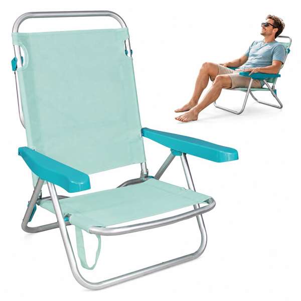 JugaToys Chaise de plage multiposition aluminium Aguamarina JugaToys Chaise de plage multiposition aluminium Aguamarina