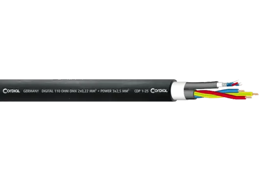 Cordial Câble Hybride XLR 5 Points + Powercon True1 2,5 mm² - 5M