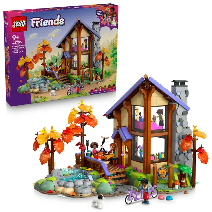 Lego Friends 42705 La Cabane Chaleureuse dans la Forêt - Jeu de Construction 9 Ans - Maison Miniature Lego Friends 42705 La Cabane Chaleureuse dans la Forêt - Jeu de Construction 9 Ans - Maison Miniature
