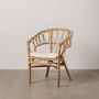 Chaise de Salle à Manger Blanc Miel Rotin 58 x 59 x 78 cm