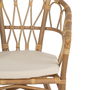 Chaise de Salle à Manger Blanc Miel Rotin 58 x 59 x 78 cm