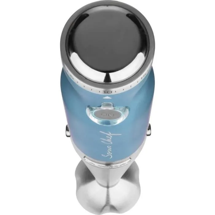 Sencor SHB 5602BL-EUE3 Mixeur plongeant 4 en 1 1200W avec technologie TITANIUM QuadBlade, 20 vitesses, poignée ergonomique, accessoires acier inoxydable, 6 ans garantie