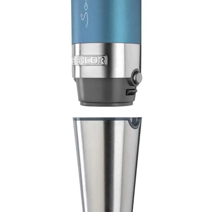 Sencor SHB 5602BL-EUE3 Mixeur plongeant 4 en 1 1200W avec technologie TITANIUM QuadBlade, 20 vitesses, poignée ergonomique, accessoires acier inoxydable, 6 ans garantie