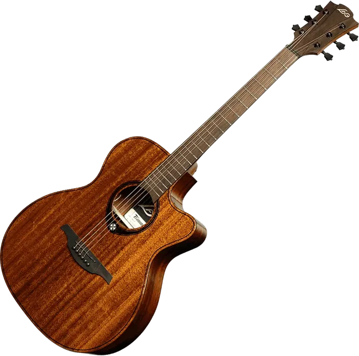 LAG Guitare Acoustique Auditorium Cutaway A/E Tramontane 98 Acajou