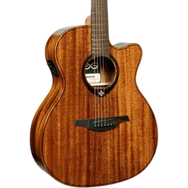 LAG Guitare Acoustique Auditorium Cutaway A/E Tramontane 98 Acajou