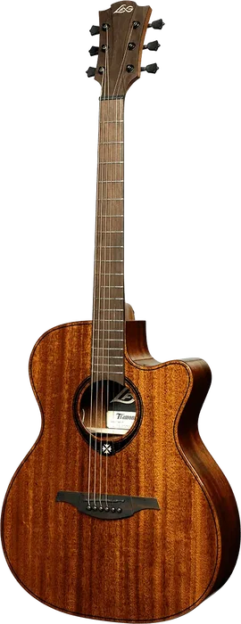 LAG Guitare Acoustique Auditorium Cutaway A/E Tramontane 98 Acajou
