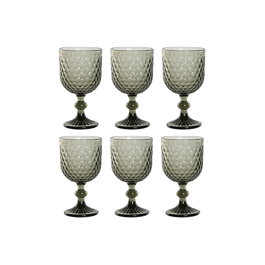 Set de Verres Home ESPRIT Gris Verre 325 ml (6 Unités)