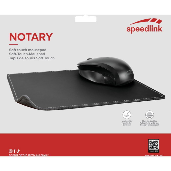 Speedlink NOTARY Soft Touch Mousepad, Noir Speedlink NOTARY Soft Touch Mousepad, Noir