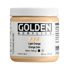 Golden Heavy Body Couleurs Acryliques Orange Clair 237 ml