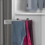 Emuca Porte-pantalons Self à montage latéral pour armoire, Gauche, Chromé, Acier et Plastique et Aluminium.