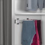 Emuca Porte-pantalons Self à montage latéral pour armoire, Gauche, Chromé, Acier et Plastique et Aluminium.