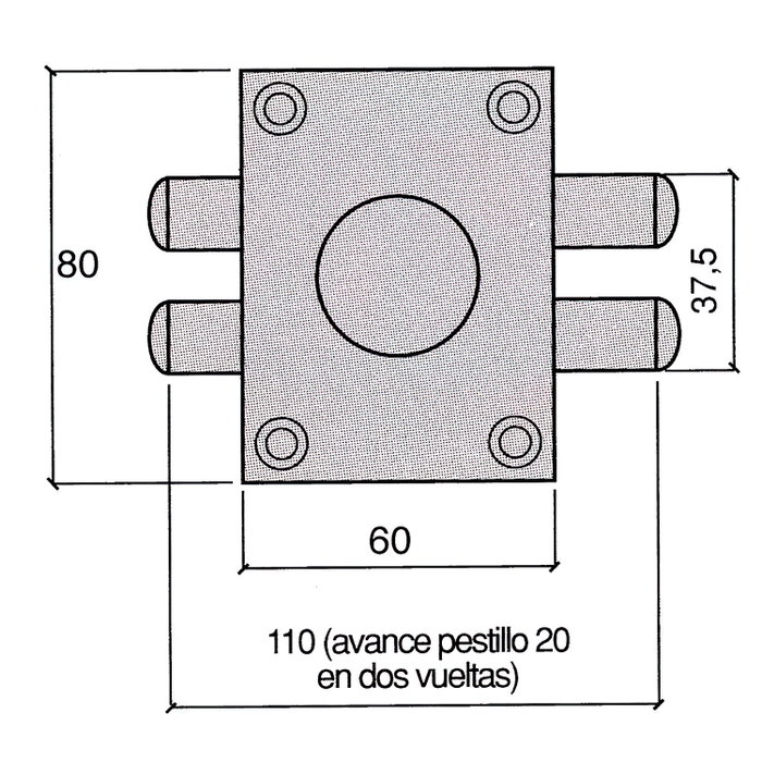 UCEM Serrure 4111-hb/60 en applique à clé