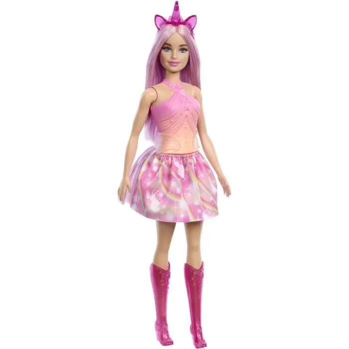 Mattel Barbie Poupée Licorne avec cheveux fantaisie