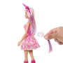Mattel - Poupée Barbie Licorne avec Tenue aux Couleurs Vives - Modèles Assortis - Version Espagnole/Portuguaise