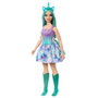 Mattel - Poupée Barbie Licorne avec Tenue aux Couleurs Vives - Modèles Assortis - Version Espagnole/Portuguaise