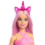 Mattel - Poupée Barbie Licorne avec Tenue aux Couleurs Vives - Modèles Assortis - Version Espagnole/Portuguaise