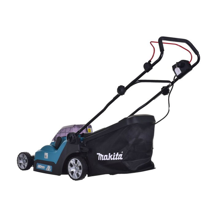 Makita DLM382Z - Tondeuse à gazon sans fil sur batterie 18V, largeur de coupe 38cm, bac 40L, pour surface jusqu'à 560m²