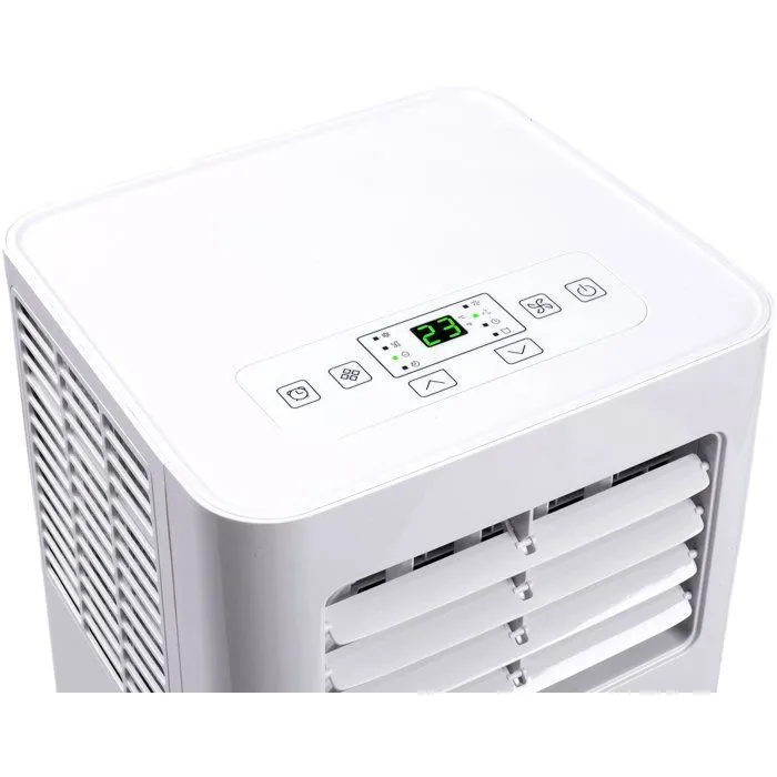 Oceanic Climatiseur Mobile Monobloc 10000 BTU - Refroidissement 2930W, Déshumidificateur 24L/jour, Programmable, Classe A, Blanc - Télécommande