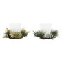 Bougie DKD Home Decor Doré Argenté Noël 15 x 15 x 5 cm (2 Unités)