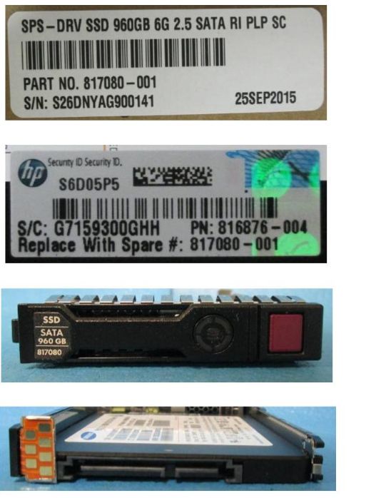 Hewlett Packard Enterprise SSD 960 Go 2,5 pouces Serial ATA III