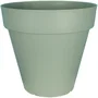Riviera Pot de fleurs rond Soleilla en plastique vert argile - D. 49 x H. 45 cm - 50 L - Polypropylène