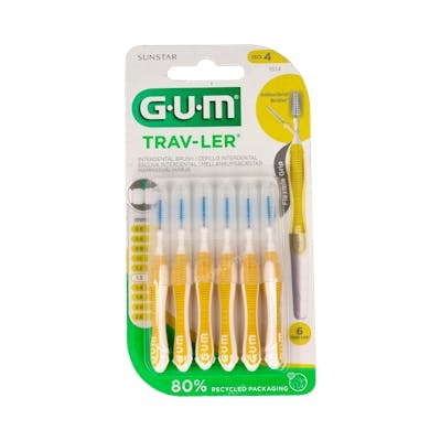 GUM Brossette Interdentaire Trav-ler 1,3mm, 3 unités, Jaune GUM Brossette Interdentaire Trav-ler 1,3mm, 3 unités, Jaune