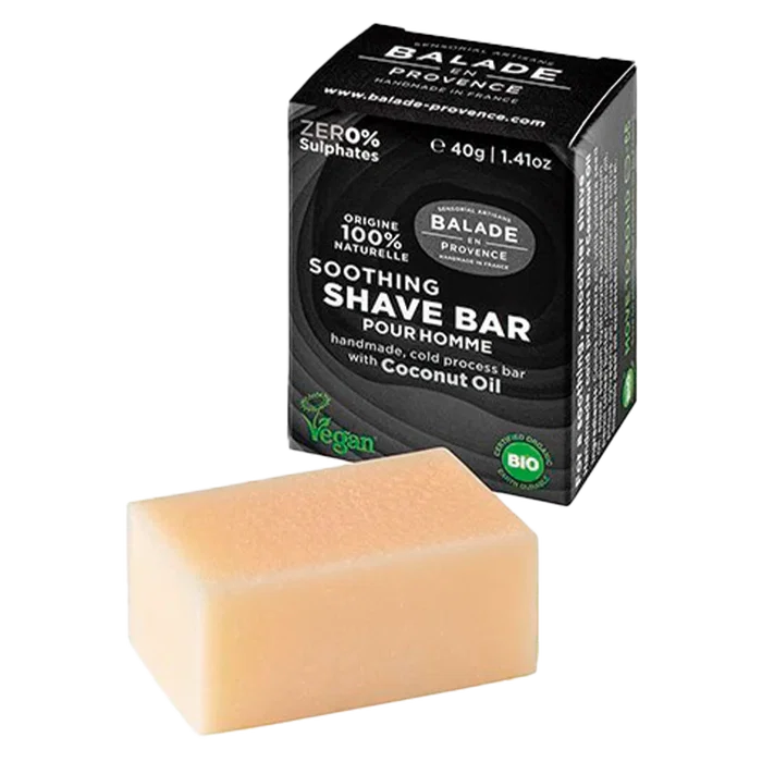 BALADE EN PROVENCE Mousse à raser solide bio pour homme 40 g BALADE EN PROVENCE Mousse à raser solide bio pour homme 40 g