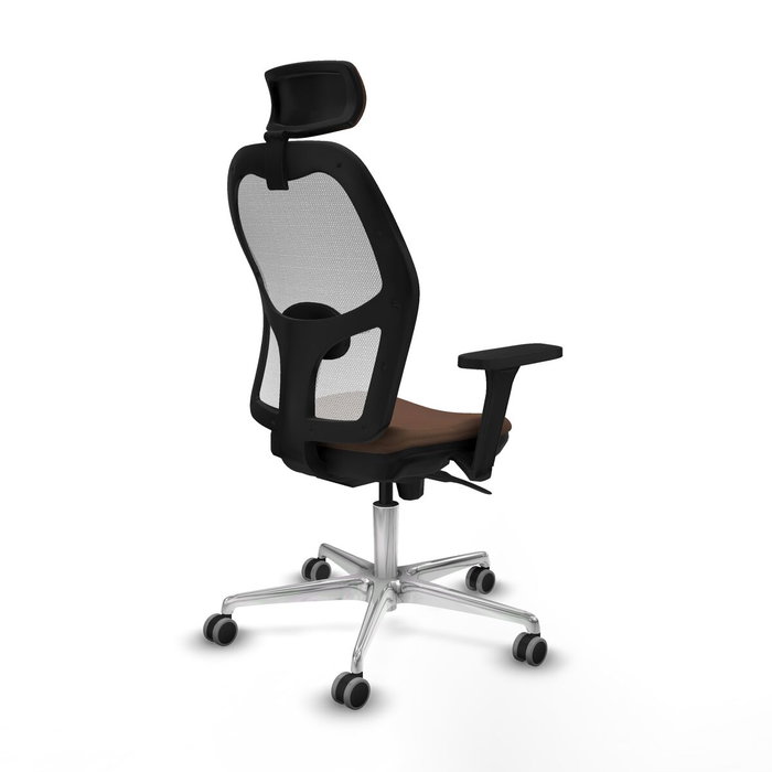 Piqueras y Crespo Chaise de Bureau 3D086G2 Blanc Brun foncé