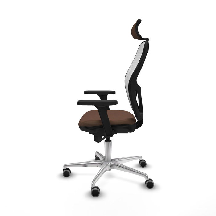 Piqueras y Crespo Chaise de Bureau 3D086G2 Blanc Brun foncé