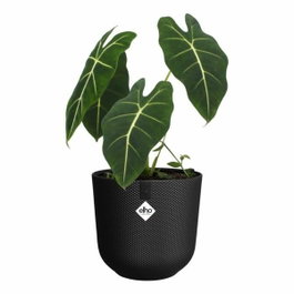 Elho Pot de fleurs Jazz Rond - Noir - Ø 26 x H 24 cm
