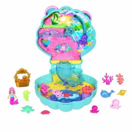 Polly Pocket Coffret Île des Paillettes avec mini-figurine sirène et accessoires