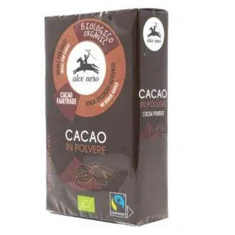 ALCE NERO Cacao en Poudre Bio, sans sucres ajoutés, idéal pour desserts et boissons chaudes, 75 g ALCE NERO Cacao en Poudre Bio, sans sucres ajoutés, idéal pour desserts et boissons chaudes, 75 g